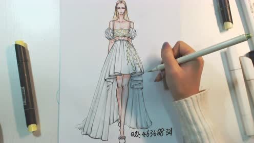 服裝設(shè)計(jì)零基礎(chǔ)入門 碎花裙上色技巧與基本畫(huà)法詳解